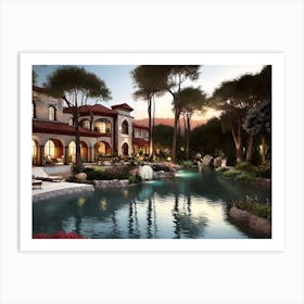 California Mansion Art Print