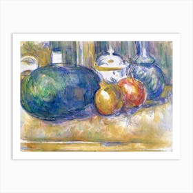 Still Life With A Watermelon And Pomegranates, Paul Cézanne Art Print