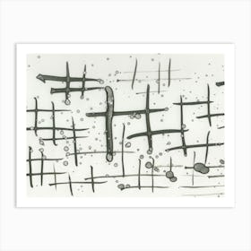 Abstraction Spot Calligraphy 1 Art Print