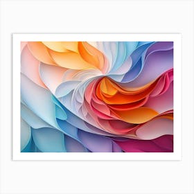 Abstract Paper Art Print