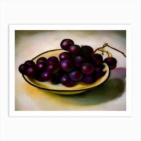 Georgia O'Keeffe - Grapes on a White Dish - Dark Rim, 1920 Art Print