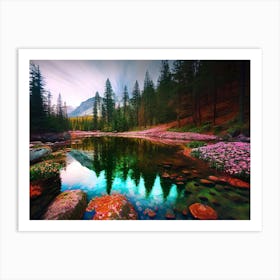 Lake In The Mountains 11 Art Print