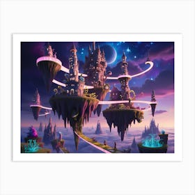 Dreamscape Realms: Castles in the Sky Art Print