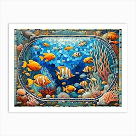 Underwater World Ocean Mosaic 6 Art Print