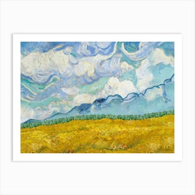 Van Gogh - Wheat Field With Clouds Art Print