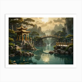 Chinese Landscape Painting Art Print