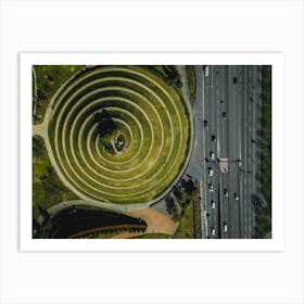 Aerial view of Park Portello in Milan Art Print