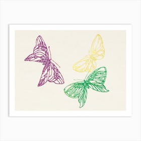 Japanese Butterfly, Kamisaka Sekka (8) Art Print