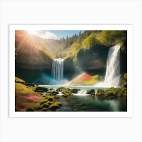 Rainbow Falls 1 Art Print