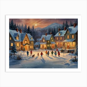 Christmas Village 2 Art Print