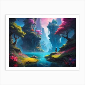 Fantasy Landscape Painting 1 Art Print