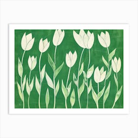 White Tulips Art Print