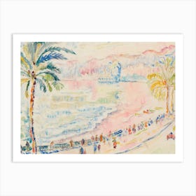 Vintage Pastel Beach Art Print