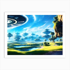 Alien Spaceship 1 Art Print