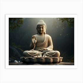 3d Image Of A Buddha 1 Art Print