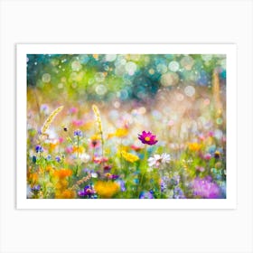 Field Of Country Wildflowers 2 Art Print