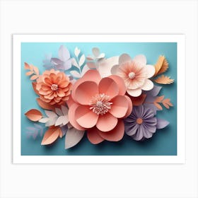 3d Flowers 2 Art Print