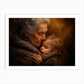 Grandma And Grandchild Art Print