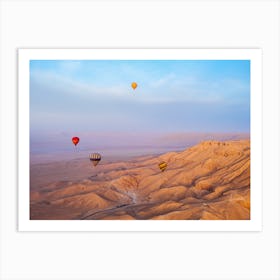 Hot air balloons above Luxor, Egypt 1 Art Print