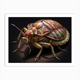 Close Up Of A Brown Water Bug Art Print