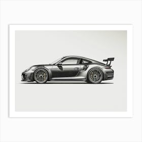 Porsche 911 Gt3 Rs Car Style Art Print