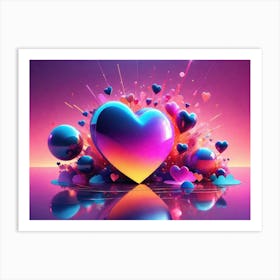 Colorful Heart Creative 30 Art Print