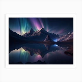 Aurora Spanning The Night Sky Art Print