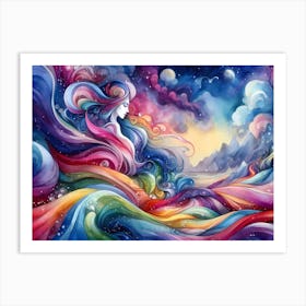 Rainbow Woman Painting Art Print