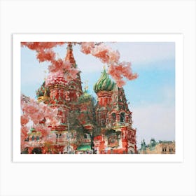 Moscow, Red Square, Oil Painting Art Print