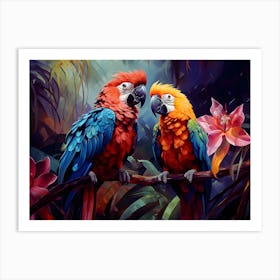 Lovebirds Melody Art Print