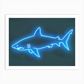 Neon Blacktip Reef Shark 1 Art Print