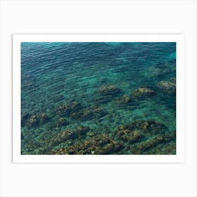 Aerial view of the blue Mediterranean Sea Art Print