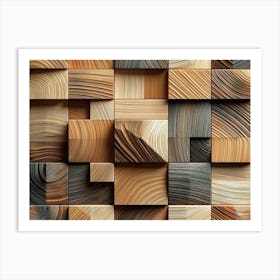 Abstract Wood Wall Art Art Print