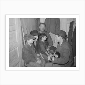 Guitar Player And Singers At Play Party In Mcintosh County, Oklahoma, See General Caption Number 26 By Russell Art Print