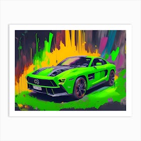 Green Sportscar Art Print