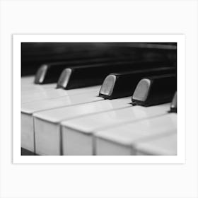 Black And White Piano Keys Art Print