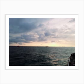 Sunset On The Sea Art Print