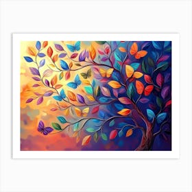 Butterfly Tree 2 Art Print