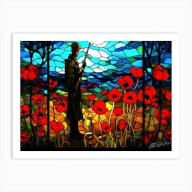 Remembrance Soldier - Red Poppy Remembrance Day Art Print