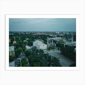 Fotografia Aerial view of San Donato Milanese Art Print