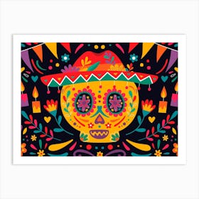 Day Of The Dead Skull Art Print