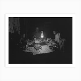 Untitled Photo, Possibly Related To Pomp Hall Family At Dinner, Oklahoma By Russell Lee 1 Art Print