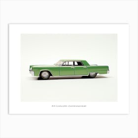 Toy Car 64 Lincoln Continental Green Poster Art Print