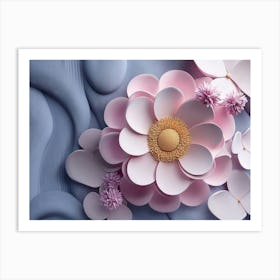 3D Paper Flowers 1 Art Print