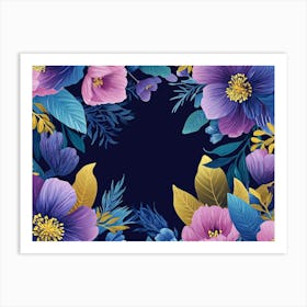 Floral Frame Art Print