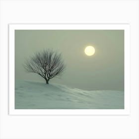 Lone Tree In The Snow 1 Art Print