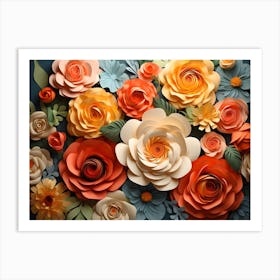 Paper Flowers 4 Art Print