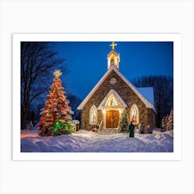 A Traditional Sunday Festival Of Faith Merging Christmas And Resurrection Celebrations Featuring A (2) Art Print