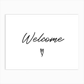 Welcome Typography Art Print