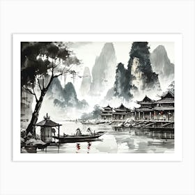 Chinese Village Art Print